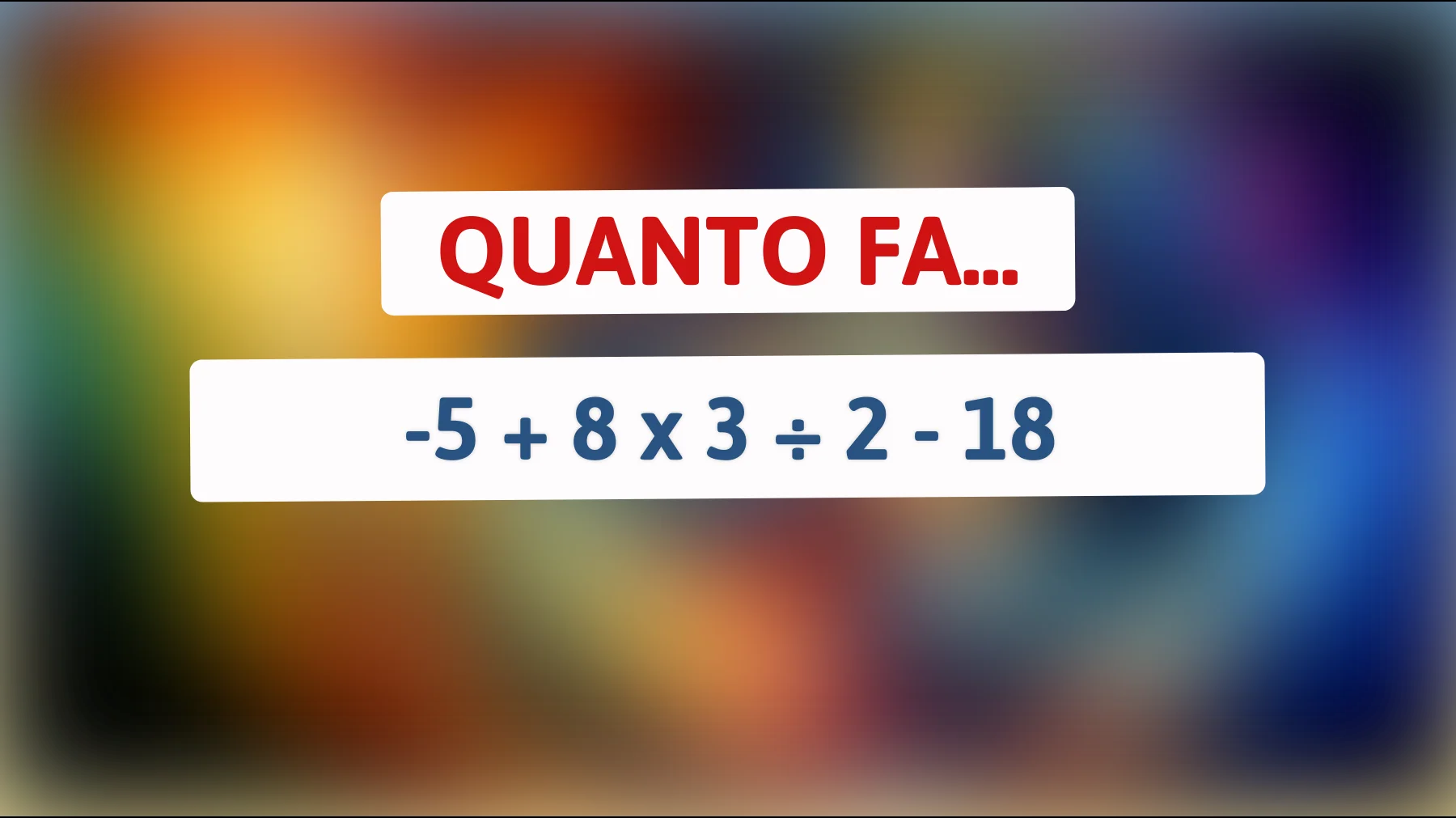 "Solo il 1% riesce a risolvere questo enigma matematico: sei tra le menti geniali?""