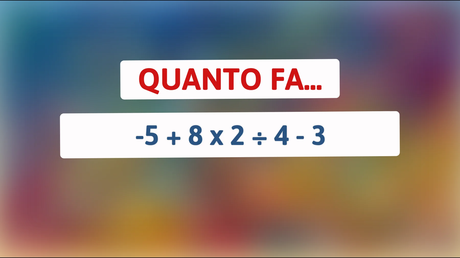 Svelato l'indovinello che solo l'1% degli italiani riesce a risolvere correttamente: sfida te stesso ora!"